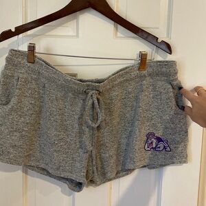 Concept sports lounge shorts in Heather gray with JMU duke dog logo. Size XL